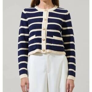 NEW SUGARLIPS kassidy sweater in navy/white